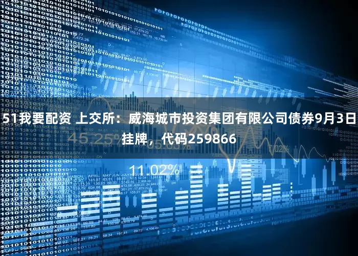51我要配资 上交所：威海城市投资集团有限公司债券9月3日挂牌，代码259866