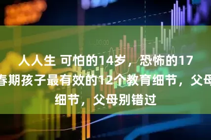 人人生 可怕的14岁，恐怖的17岁：青春期孩子最有效的12个教育细节，父母别错过