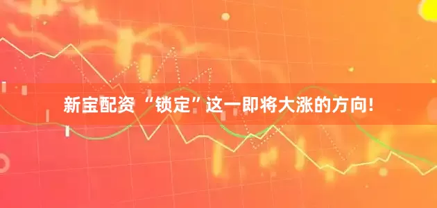 新宝配资 “锁定”这一即将大涨的方向!